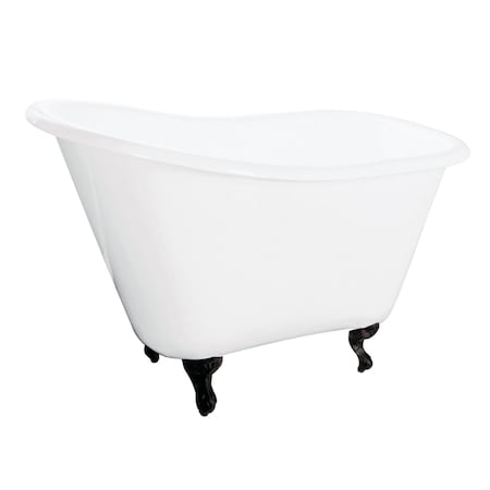 Aqua Eden 51.19 L, 30.69 W, White/Matte Black, Cast Iron VCTND5130NT0